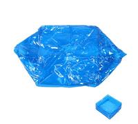 BAZEITFLOW Portable Collapsible Foot Bath Basin with Handles Inflatable Blue Pool Foot Wash Tray Pet Bathing and Storage Lightweight Foldable Spa Accessory for Home Travel and Outdoor Use