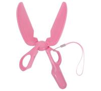 BAZEITFLOW Portable Dog Poop Scooper with Scissor Style Mechanism Effortless Waste Cleanup Tool for Small Dogs Durable Material Stylish Pink Design for Clean Environments