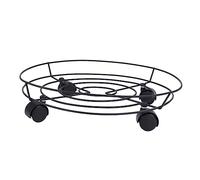 BAZEITFLOW Portable Flower Pot Stand with Wheels Iron Plant Holder for Heavy Pots Indoor Outdoor Minimalist Plant Display Rack for Garden and Home