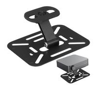 BAZEITFLOW Portable Folding Projector Stand Metal Adjustable Desktop Holder for Travel Office Use Black Tabletop Projector Support Rack