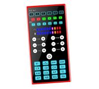 BAZEITFLOW Portable Live Streaming Sound Card with Dual Dsp Noise Reduction Professional Audio Mixer for Mobile and Broadcast Voice Changer Low Power Consumption for Streamers and Podcasters