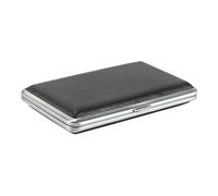 BAZEITFLOW Portable Metal Cigarette Case for Men PU Leather and Flip Cover Design with Buckle Moisture Resistant Cigarette Storage Box for Superking and Extra Convenient Pocket Holder