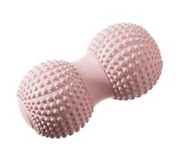 BAZEITFLOW Portable Pink Massage Ball for Yoga and Fitness Handheld Acupoint Tool for Muscle Relief Sore Leg Foot Back Glutes Massage Compact Manual Deep Tissue Relaxer