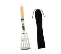 BAZEITFLOW Portable Stainless Steel BBQ Food Tong with Hollow Non-Slip Design Multi-Function Bread Clip and Shovel Combo Includes Storage Bag for Easy Carry Barbecue Grill Accessory