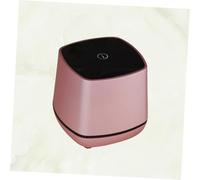 BAZEITFLOW Portable USB Mini Computer Speakers with Enhanced Bass Stereo Sound Small Desktop Speaker for Laptop Notebook Phone Compact Rose Gold Music Player with Volume Control