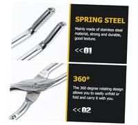 BAZEITFLOW Practical Stainless Steel Flask Clamp Laboratory Accessory Crucible Tool for Beaker and Experimental Utensils Easy Grip and Portable
