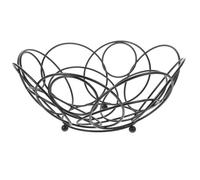 BAZEITFLOW Premium Iron Art Decorative Fruit Basket Sturdy Multi-Functional Household Storage Container for Fruits Snacks Tea Table Black Nordic Style Organizer Capacity