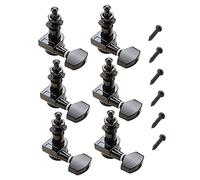 BAZEITFLOW Professional Guitar Tuning Pegs Lr Locking Machine Heads with Screws Black High Sensitivity Accurate Replacement for Electric Acoustic Guitars Easy to Install Craftsmanship