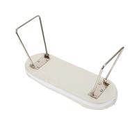 BAZEITFLOW PU Leather Nail Art Arm Rest with Folding Stainless Steel Bracket Ergonomic Nail Cushion Hand Pillow for Manicure Wrist Support and Desk Space Saving White with Kraft Paper Box