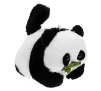 BAZEITFLOW Pull String Tail Wagging Plush Panda Keychain Pendant Soft Animal Hanging Ornament for Bags and Keys Adorable Plush Gift for Panda Lovers