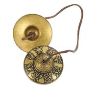BAZEITFLOW Pure Percussion Cymbal Bell for Meditation and Yoga Sturdy Copper Tingsha Bell Producing Harmonic Tones for Positive and for Religious Ceremonies and Relaxation Practice