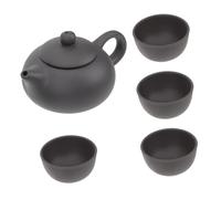 BAZEITFLOW Purple Clay Tea Set for Home with Classic Vintage Chinese Style Pot Cups Kit Scalding Ceramic Teapot and Tea Cup Set Accessories and Relaxing Tasting Sessions