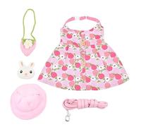 BAZEITFLOW Rabbit Leash for Pet Outfit Sturdy Traction Rope Suitable for Small Rabbits and Holland Lops for Daily Walks and Outdoor Adventures