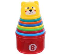 BAZEITFLOW Rabbit Stacking Cups Food-grade Safe Reusable Bunny Plaything with Raised Base for Hiding Treats Interactive Pet Enrichment for Active Rabbits and Bunny Lovers Random Color