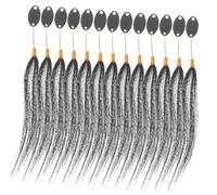 BAZEITFLOW Real Human Hair Color Strands with Adjustable Gold Buckles for Salon Practice Hair Extensions for Braids Soft Natural Texture for Beginners and Professionals