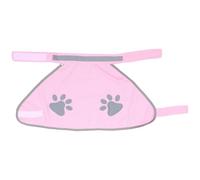 BAZEITFLOW Reflective Dog Vest Fluorescent Pink Breathable Outdoor Pet Apparel with Paw Pattern Size S for Walking and Training