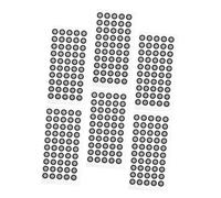 BAZEITFLOW Reflective Film Marking Points Practical Easy-to-use Pet Reference Marker Points 6 Sheets for Accurate 3d Scanning Operation, 50 Stickers Per for 3d Scanner and Optical Tracker