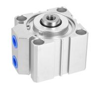BAZEITFLOW Repairable Thin Aluminum Alloy Pneumatic Cylinder Compact Air Small Cylinder Low-Friction Wear-Resistant Component for Industrial Machinery Automation