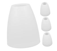 BAZEITFLOW Replacement Flat Head Plastic Lampshade for Table Lamps Desk Lamp Cover with Sturdy Structure and Simple White Design for Living Room Bedroom Study