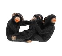BAZEITFLOW Resin Monkey Figurine Home Decor Three Wise Monkeys Symbolic See Hear Speak No Evil Animal Resin Ornaments for Living Office Shelf Artistic Desktop Decoration