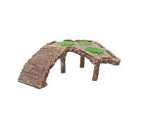 BAZEITFLOW Resin Turtle Basking Platform for Aquatic Turtles Large Resting Terrace Simulation Grass Reptile Climbing Ramp and Hideaway for Tortoise and Frog