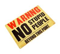 BAZEITFLOW Retro Style Iron Warning Sign for Private Property No Trespassing Decor Bold Contrasting Colors for Garden Lawn Courtyard Visibility and Outdoor Safety