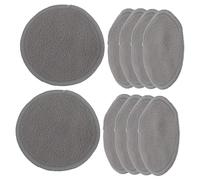BAZEITFLOW Reusable Bamboo Fiber Makeup Remover Pads Soft Face Washing Pads 13pcs with Cotton Mesh Bag Black for Women and Girls for Everyday Cleansing and Travel