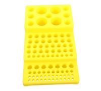 BAZEITFLOW Reusable Plastic Test Tube Rack for Laboratory Sampling Tubes Organizer Lightweight Multi-purpose Yellow Stand for Research Clinical Education