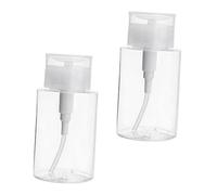 BAZEITFLOW Reusable Press Pump Bottles 2pcs 100ml Liquid Dispenser Travel Cosmetic Refillable Containers for Makeup Toner Home Storage