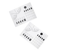 BAZEITFLOW Reusable Silicone Manicure Coloring Pads 2pcs 28x21cm Non-slip Nail Art Practice Mats for Nail Techs and Salon Use with Semi- and White Toe Designs