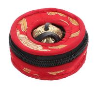 BAZEITFLOW Ring The Bell Nepalese Percussion Meditation Bells Double Dragon Finger Cymbals for Boys and Girls Handheld Chime Percussion Instrument Carrying Case for Yoga Meditation Sessions