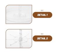 BAZEITFLOW Rotating Jewelry Organizer Stand with 3-tier Oval Plastic Display, Countertop Necklace, Bracelet and Keychain Holder for Women’s Accessories Storage