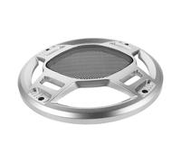 BAZEITFLOW Round Metal Speaker Grill Cover Dustproof Iron Mesh Protector with Vibration Reduction for Home Audio Systems and Car Speaker Protection Stylish Silver Finish