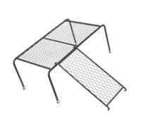 BAZEITFLOW Rutin Chicken Feeding Platform Rack with Ladder Practical Iron Chicken Coop Feeder for Water and Food Creative Landscape Supply