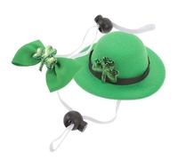 BAZEITFLOW Saint Patricks Day Dog Costume Lightweight Shamrock Hat and Bowknot Collar for Dogs and Cats Comfortable Party Outfit Accessory
