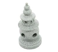 BAZEITFLOW Sandstone Miniature Pagoda Statue Zen Aquarium Decor for Fish Tanks Asian Bonsai Ornament with Cultural Heritage Design Tranquil Micro Landscape Sculpture for Garden and Outdoor