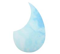 BAZEITFLOW Self-Adhesive Comma-Shaped Pickguard for Acoustic Folk Guitar, Blue Pattern Scratch Protection Plate, Thickened Guitar Guard for Finger and Strum Damage Prevention