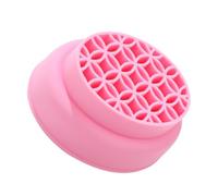 BAZEITFLOW Silicone Makeup Brush Cleaner Bowl and Makeup Sponge Cleaning Pad, Pink Beauty Tool for Professional Brush Washing and Drying, Suitable for Daily Cosmetic Use