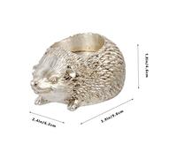 BAZEITFLOW Silver Resin Hedgehog Candle Holder Decorative Votive Candlestick for Tabletop Home Living Dorm Decor Artistic Animal Ornament for Church Bar Shop Restaurant Ktv
