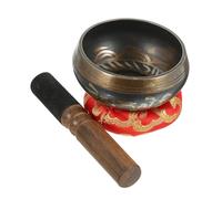 BAZEITFLOW Singing Bowl Yoga Meditation Bowl of Meditation Prayer Mallet Cushion for Zen Decor Accessory Random Color