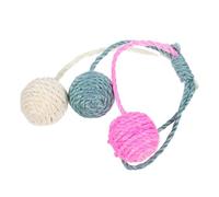 BAZEITFLOW Sisal Rope Cat Balls Hanging for Indoor Cats Durable Interactive Scratcher Easy Installation Exercise and Play Fun for Indoor Pet Entertainment