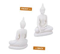 BAZEITFLOW Sitting Buddha Resin Figurine Southeast Asian Buddhist Sculpture Home Decor Sacred Tranquil Ornament with Cultural Symbolism for Positive Energy Desktop Display