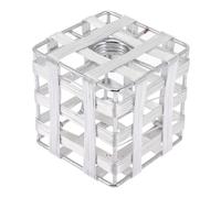 BAZEITFLOW Small Silver Aluminum Wire Lampshade with G9 Base, Industrial Modern Light Shade Featuring Weaving Structure and Gentle Lighting for Living Room Or Hotel Use