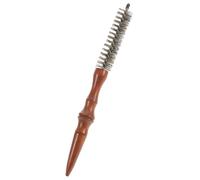 BAZEITFLOW Solid Wood Rolling Comb Hair Brush for Men Round Brush for Short Hair for Detangling