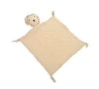 BAZEITFLOW Soothing Blanket with Cartoon Fox Design Soft Security Towel for Newborns and Comforting Blanket for Drooling and Sleep Shower Khaki