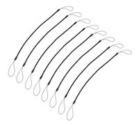 BAZEITFLOW Spring Lanyard Strap for Stylus Pen 8pcs, Anti-lost Wrist Strap Leash with Elastic Spring Rope, Convenient Pen Holder for Tablet Drawing and Writing, Black 30cm