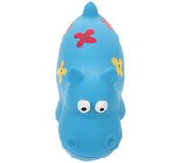 BAZEITFLOW Squeaky Hippo Dog for Small Dogs, Sturdy Chew with Sound, Blue Pet Teething for Puppy Interactive Play and Teeth Cleaning