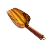 BAZEITFLOW Stainless Steel Ice Scoop with Round Handle and Space-Saving Hook Multipurpose Food Scoop for Ice Flour Grains Ergonomic Design for Commercial Kitchen Use