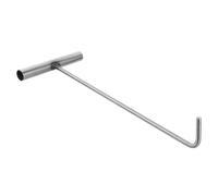 BAZEITFLOW Stainless Steel Manhole Cover Hook T-shaped Sewer Lifting Tool Rust-resistant Drain Lid Puller with Comfortable Grip for Easy Man Cover Removal