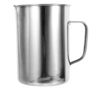 BAZEITFLOW Stainless Steel Measuring Cup with Clear Scale Wide-mouthed Multipurpose Container for Accurate Laboratory and Experimental Use and Deformation-Resistant